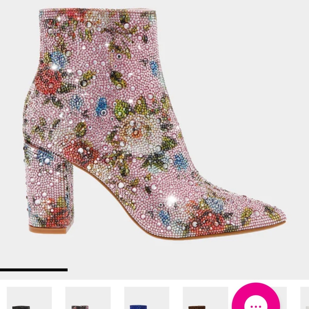 Fabulous Betsy Johnson Cadyf multi floral boots 8.5